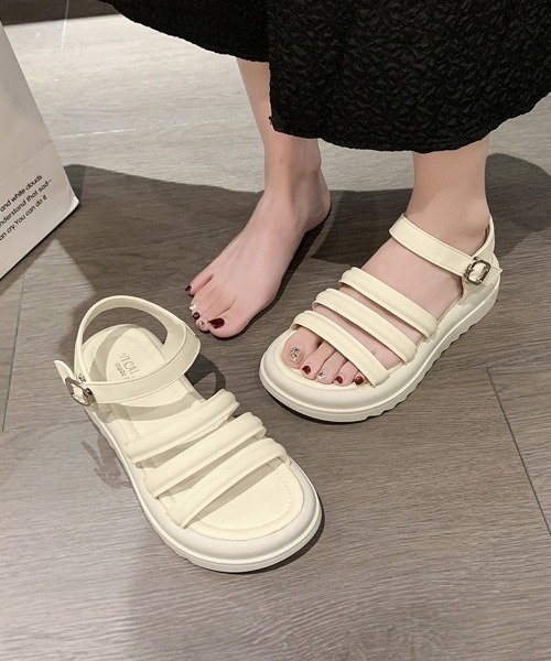 Miniministore(ミニミニストア)の「厚底サンダル スポーツサンダル 韓国風(サンダル・レディース・ブラック/アイボリー/カーキ・23.5cm/23.0cm/22.5cm/25.0cm/24.5cm/24.0cm)」の8枚目の写真