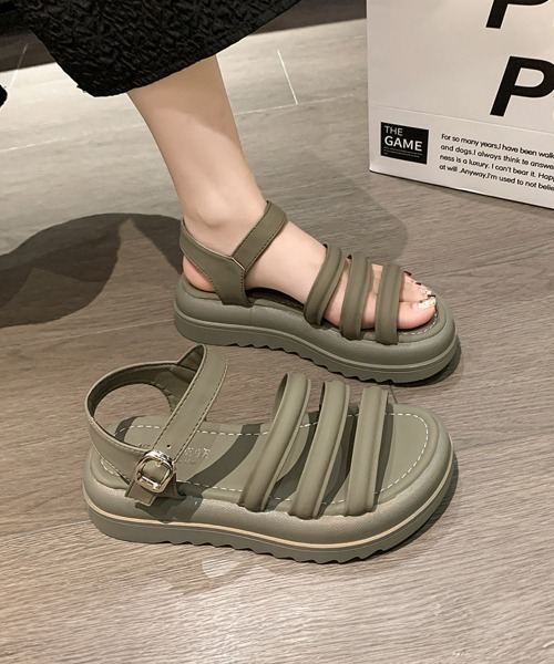 Miniministore(ミニミニストア)の「厚底サンダル スポーツサンダル 韓国風(サンダル・レディース・ブラック/アイボリー/カーキ・23.5cm/23.0cm/22.5cm/25.0cm/24.5cm/24.0cm)」の10枚目の写真