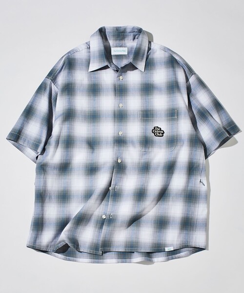 FREAK'S STORE（フリークスストア）の「The Crema Club/ザ クレマ クラブ 【別注】 オンブレ チェック シャツ（シャツ/ブラウス・メンズ・ブラック/オフホワイト・MEDIUM/LARGE）」の3枚目の写真