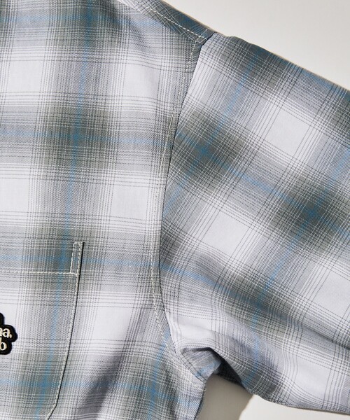 FREAK'S STORE（フリークスストア）の「The Crema Club/ザ クレマ クラブ 【別注】 オンブレ チェック シャツ（シャツ/ブラウス・メンズ・ブラック/オフホワイト・MEDIUM/LARGE）」の6枚目の写真