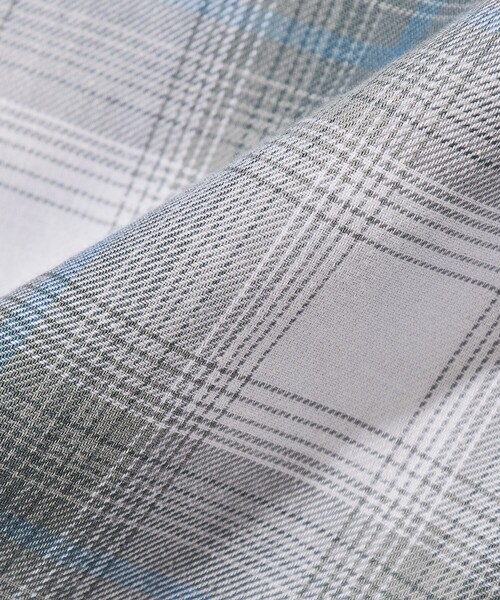 FREAK'S STORE（フリークスストア）の「The Crema Club/ザ クレマ クラブ 【別注】 オンブレ チェック シャツ（シャツ/ブラウス・メンズ・ブラック/オフホワイト・MEDIUM/LARGE）」の10枚目の写真