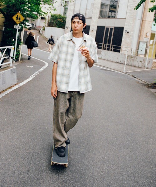 FREAK'S STORE（フリークスストア）の「The Crema Club/ザ クレマ クラブ 【別注】 オンブレ チェック シャツ（シャツ/ブラウス・メンズ・ブラック/オフホワイト・MEDIUM/LARGE）」の22枚目の写真