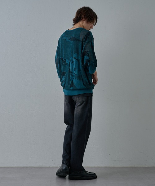 COLONY 2139（コロニートゥーワンスリーナイン）の「透かし編み柄ニットプルオーバー（ニット/セーター・メンズ・ブルー/ブラック・MEDIUM/LARGE）」の18枚目の写真