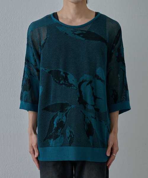 COLONY 2139（コロニートゥーワンスリーナイン）の「透かし編み柄ニットプルオーバー（ニット/セーター・メンズ・ブルー/ブラック・MEDIUM/LARGE）」の19枚目の写真