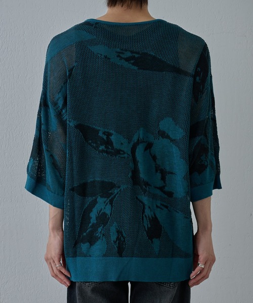 COLONY 2139（コロニートゥーワンスリーナイン）の「透かし編み柄ニットプルオーバー（ニット/セーター・メンズ・ブルー/ブラック・MEDIUM/LARGE）」の21枚目の写真