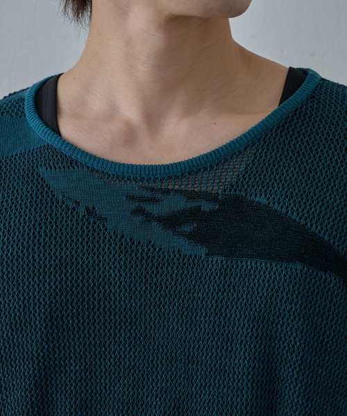 COLONY 2139（コロニートゥーワンスリーナイン）の「透かし編み柄ニットプルオーバー（ニット/セーター・メンズ・ブルー/ブラック・MEDIUM/LARGE）」の22枚目の写真
