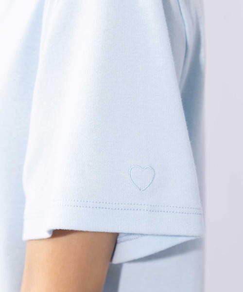 SETUP7（セットアップセブン）の「【SETUP7】heart point basic T-shirt 　ハートポイントベーシックTシャツ（Tシャツ/カットソー・レディース・ブラック/オフホワイト/レッド/サックスブルー・FREE）」の10枚目の写真