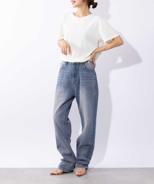 SETUP7（セットアップセブン）の「【SETUP7】heart point basic T-shirt 　ハートポイントベーシックTシャツ（Tシャツ/カットソー・レディース・ブラック/オフホワイト/レッド/サックスブルー・FREE）」の11枚目の写真