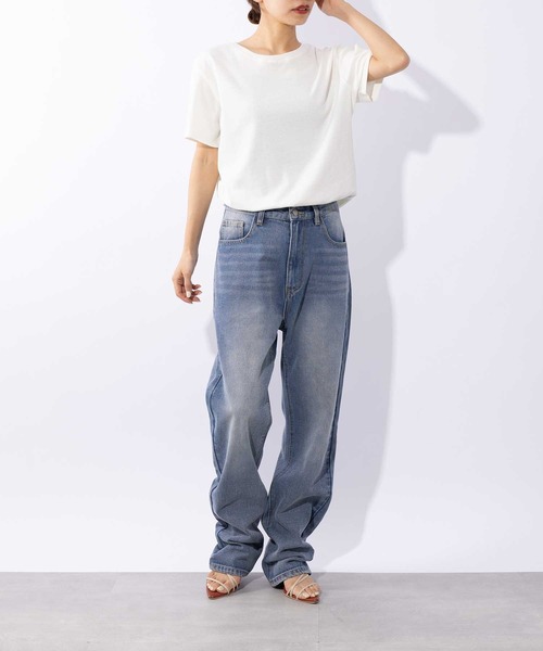 SETUP7（セットアップセブン）の「【SETUP7】heart point basic T-shirt 　ハートポイントベーシックTシャツ（Tシャツ/カットソー・レディース・ブラック/オフホワイト/レッド/サックスブルー・FREE）」の13枚目の写真