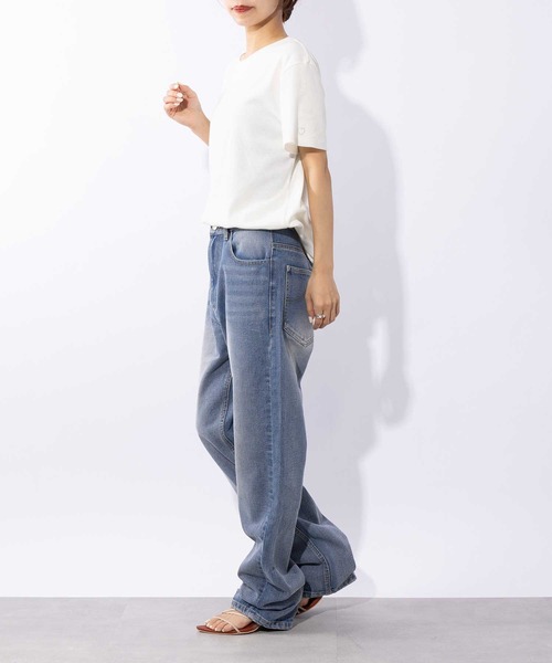 SETUP7（セットアップセブン）の「【SETUP7】heart point basic T-shirt 　ハートポイントベーシックTシャツ（Tシャツ/カットソー・レディース・ブラック/オフホワイト/レッド/サックスブルー・FREE）」の14枚目の写真