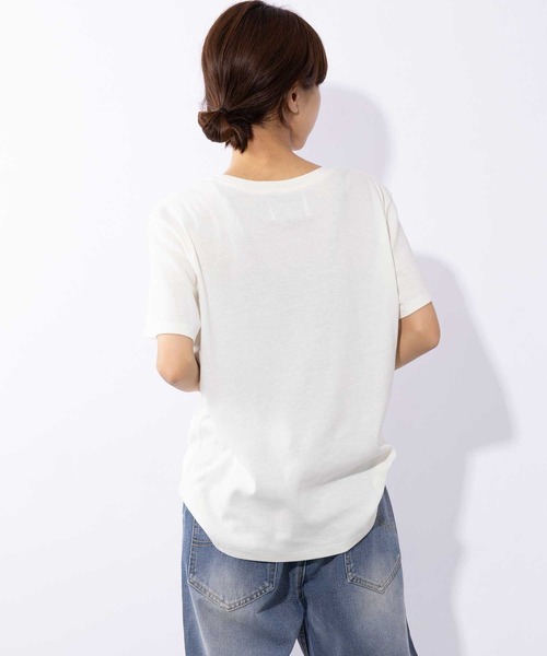 SETUP7（セットアップセブン）の「【SETUP7】heart point basic T-shirt 　ハートポイントベーシックTシャツ（Tシャツ/カットソー・レディース・ブラック/オフホワイト/レッド/サックスブルー・FREE）」の20枚目の写真