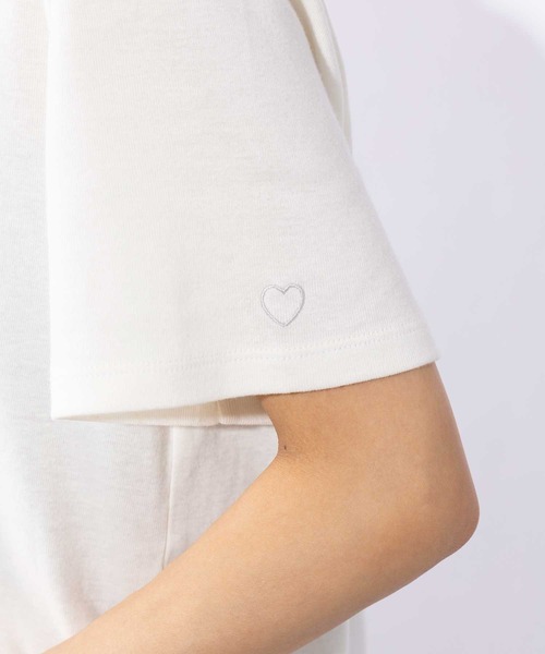 SETUP7（セットアップセブン）の「【SETUP7】heart point basic T-shirt 　ハートポイントベーシックTシャツ（Tシャツ/カットソー・レディース・ブラック/オフホワイト/レッド/サックスブルー・FREE）」の21枚目の写真