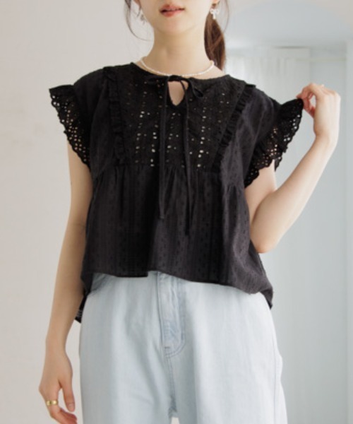 ブラウス シャツ FLOATING FLOWER ブラウス レディース flower（ファッション） ブラウス シャツ バタフライブラウス