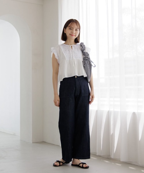 フラワー Flower cotton frill top コットンフリルトップ cotton frill top～ｺｯﾄﾝﾌﾘﾙﾄｯﾌﾟ | flower／フラワー公式通販
