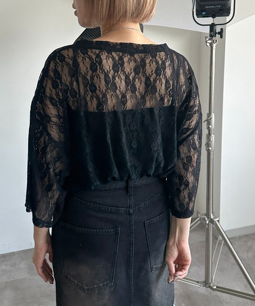 apres jour mignon(アプレジュールミニョン)の「レースBIGT【ZOZOTOWN限定アイテム】(Tシャツ/カットソー・レディース・レッド/ブラック/オフホワイト・X-LARGE/フリー)」の9枚目の写真
