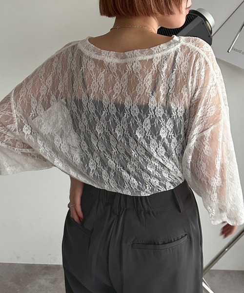 apres jour mignon(アプレジュールミニョン)の「レースBIGT【ZOZOTOWN限定アイテム】(Tシャツ/カットソー・レディース・レッド/ブラック/オフホワイト・X-LARGE/フリー)」の22枚目の写真