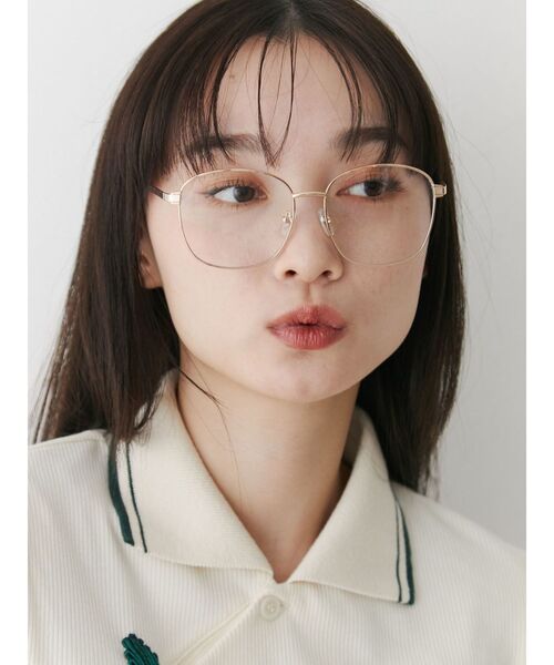 jouetie(ジュエティ)の「メタルフレームスクエアグラス(サングラス・レディース・シルバー/グリーン/ゴールド・FREE)」の1枚目の写真