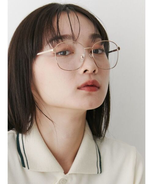 jouetie(ジュエティ)の「メタルフレームスクエアグラス(サングラス・レディース・シルバー/グリーン/ゴールド・FREE)」の4枚目の写真