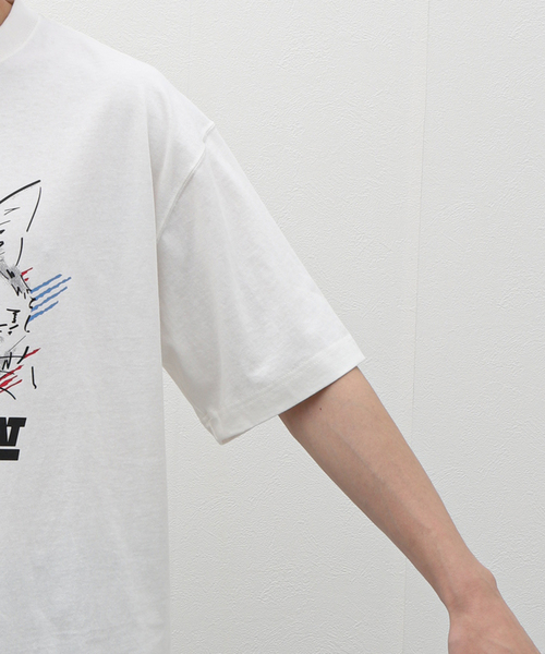 B.C STOCK(ベーセーストック)の「ROCK CAT デビット S/S Tシャツ(Tシャツ/カットソー・メンズ・ブラック系その他/ホワイト・MEDIUM/LARGE)」の11枚目の写真