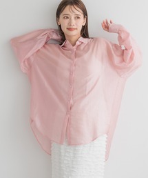 mysty woman | ユルシルエットシアーシャツ 135548(シャツ/ブラウス)