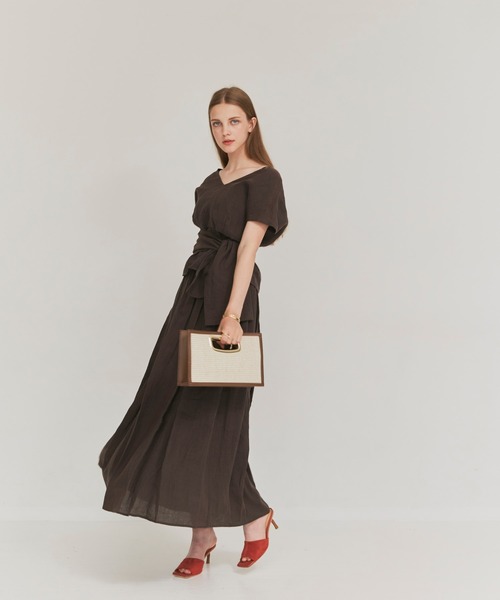 Bicolor box clutch bag（クラッチバッグ）｜mirem（ミレム） 5,960円