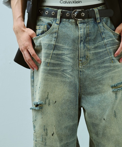 デニム・ジーパン [PANDORAFIT] WIDE Woody Pants Beige PANDORAFIT] WIDE Woody Pants Beige (デニム・ジーパン