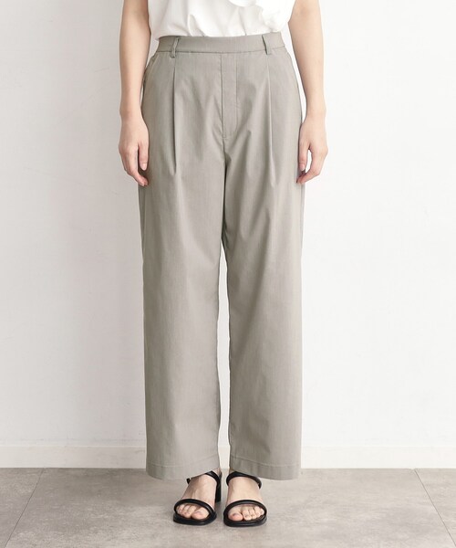 THE SHOP TK (ザ ショップ ティーケー )の「◆【薄くて軽い!/接触冷感/洗える】ストレッチワイドパンツ(その他パンツ・レディース・グレー/ブラック/オリーブ/ライトベージュ・11/12/13)」の5枚目の写真