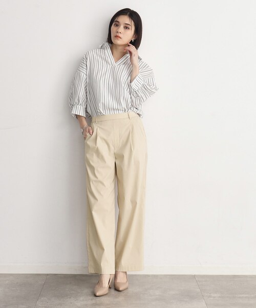 THE SHOP TK (ザ ショップ ティーケー )の「◆【薄くて軽い!/接触冷感/洗える】ストレッチワイドパンツ(その他パンツ・レディース・グレー/ブラック/オリーブ/ライトベージュ・11/12/13)」の22枚目の写真