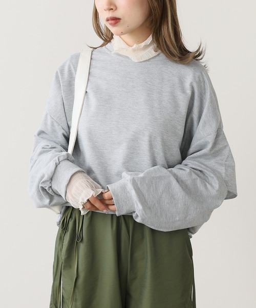 BLANK (ブランク)の「▲Slit Pullover Sweatshirt / スリットプルオーバー スウェット(スウェット・レディース・ブラック/グレー・FREE)」の10枚目の写真