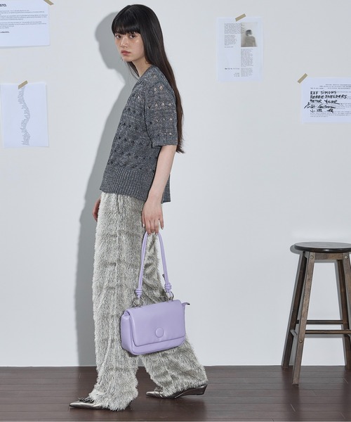 THE YOn（ザヨン）の「ラメ混シアーケーブルハーフスリーブニットプル