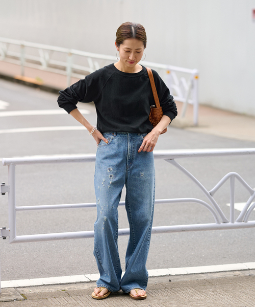 FRAMeWORK（フレームワーク）の「≪追加≫NEWスラブベアテンプルオーバー（Tシャツ/カットソー・レディース・グレー/ホワイト/ベージュ/ブラック・FREE）」の10枚目の写真