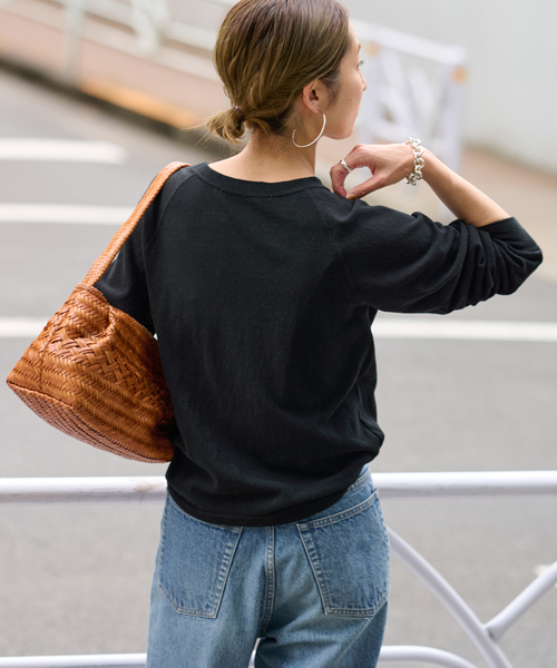 FRAMeWORK（フレームワーク）の「≪追加≫NEWスラブベアテンプルオーバー（Tシャツ/カットソー・レディース・グレー/ホワイト/ベージュ/ブラック・FREE）」の16枚目の写真