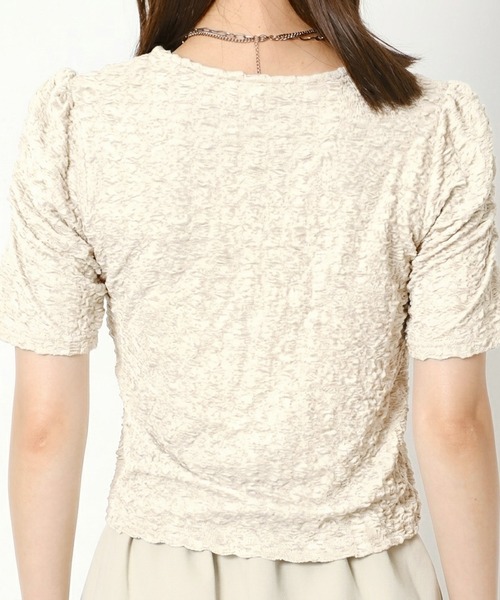 GORGE(ゴージ)の「フクレジャガードパフスリーブTOPS(Tシャツ/カットソー・レディース・アイボリー/ライトカーキ・F)」の9枚目の写真