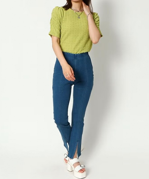 GORGE(ゴージ)の「フクレジャガードパフスリーブTOPS(Tシャツ/カットソー・レディース・アイボリー/ライトカーキ・F)」の4枚目の写真