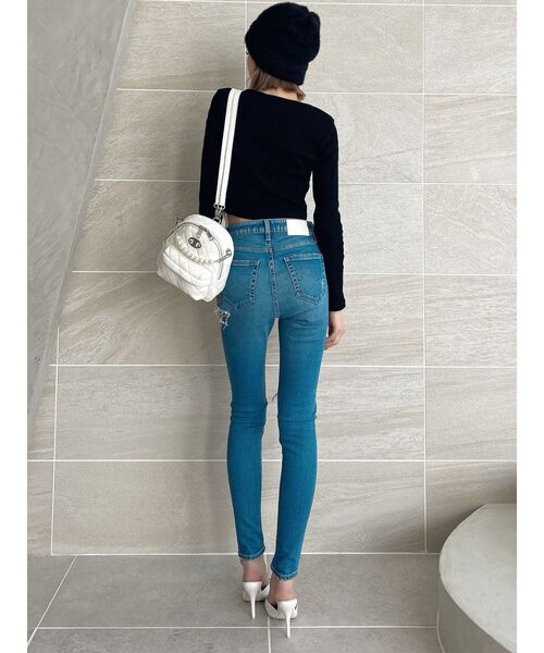 GYDA（ジェイダ）の「GYGYストーンロゴロンT（Tシャツ/カットソー・レディース・ベージュ/ブラック/オフホワイト・FREE）」の11枚目の写真