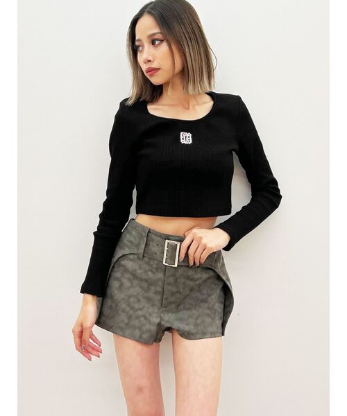 GYDA（ジェイダ）の「GYGYストーンロゴロンT（Tシャツ/カットソー・レディース・ベージュ/ブラック/オフホワイト・FREE）」の13枚目の写真