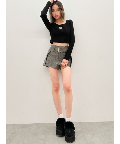 GYDA（ジェイダ）の「GYGYストーンロゴロンT（Tシャツ/カットソー・レディース・ベージュ/ブラック/オフホワイト・FREE）」の16枚目の写真