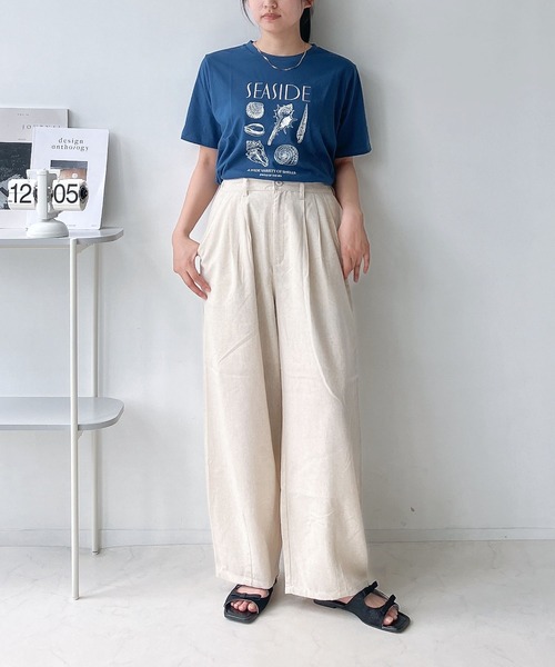 AS KNOW AS plus(アズノゥアズプラス)の「リネン混 タックテーパードロングパンツ(その他パンツ・レディース・ブラック/グリーン/キナリ/モカ/カーキ・FREE)」の14枚目の写真