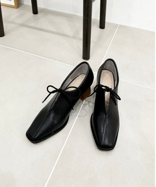 _fot フォート　ウッドヒールパンプス　37 ブラック _fot フォート ウッドヒールパンプス 37 ブラック