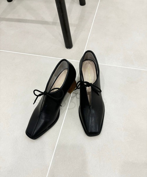 セール】ウッドヒール甲深パンプス 41307（パンプス）｜ORiental