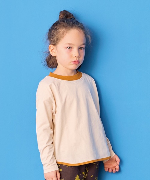 Life Support Products（ライフサポートプロダクツ）の「【防汚加工】ラウンドロンティー（Tシャツ/カットソー・キッズ・オフホワイト/ブラック/グリーン/チャコール/ホワイト系その他/ライトピンク/グレー/ブルー・100/150/140/120/110/95/90/130/80）」の2枚目の写真