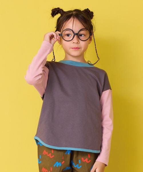 Life Support Products（ライフサポートプロダクツ）の「【防汚加工】ラウンドロンティー（Tシャツ/カットソー・キッズ・オフホワイト/ブラック/グリーン/チャコール/ホワイト系その他/ライトピンク/グレー/ブルー・100/150/140/120/110/95/90/130/80）」の5枚目の写真