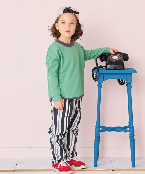 Life Support Products（ライフサポートプロダクツ）の「【防汚加工】ラウンドロンティー（Tシャツ/カットソー・キッズ・オフホワイト/ブラック/グリーン/チャコール/ホワイト系その他/ライトピンク/グレー/ブルー・100/150/140/120/110/95/90/130/80）」の20枚目の写真