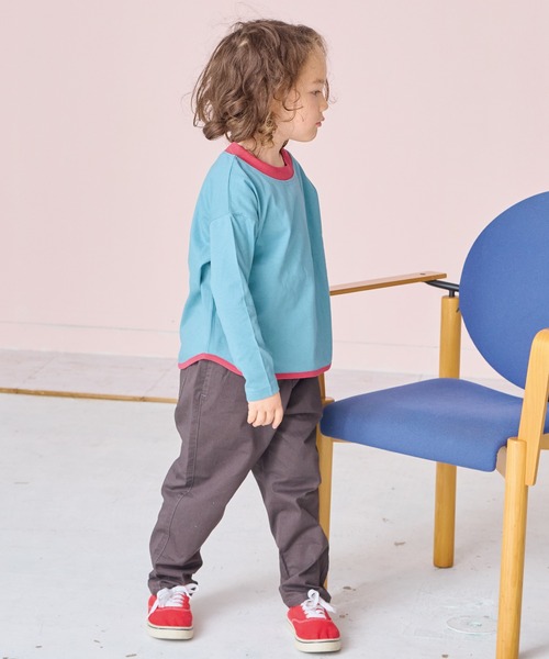 Life Support Products（ライフサポートプロダクツ）の「【防汚加工】ラウンドロンティー（Tシャツ/カットソー・キッズ・オフホワイト/ブラック/グリーン/チャコール/ホワイト系その他/ライトピンク/グレー/ブルー・100/150/140/120/110/95/90/130/80）」の17枚目の写真