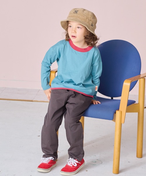 Life Support Products（ライフサポートプロダクツ）の「【防汚加工】ラウンドロンティー（Tシャツ/カットソー・キッズ・オフホワイト/ブラック/グリーン/チャコール/ホワイト系その他/ライトピンク/グレー/ブルー・100/150/140/120/110/95/90/130/80）」の16枚目の写真