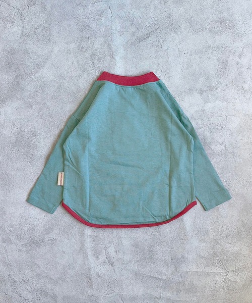 Life Support Products（ライフサポートプロダクツ）の「【防汚加工】ラウンドロンティー（Tシャツ/カットソー・キッズ・オフホワイト/ブラック/グリーン/チャコール/ホワイト系その他/ライトピンク/グレー/ブルー・100/150/140/120/110/95/90/130/80）」の14枚目の写真