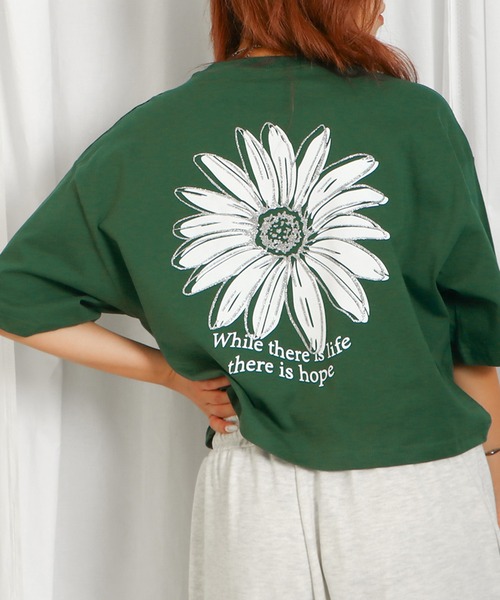 GORGE(ゴージ)の「オーロララメプリントTシャツ(Tシャツ/カットソー・レディース・ブラック/オフホワイト/ピンク/ライトブルーグレー/ネイビー/ダークグリーン/パープル・F)」の5枚目の写真