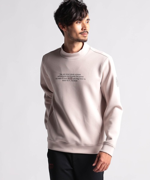NICOLE CLUB FOR MEN（ニコルクラブフォーメン）の「【NICOLE SPORTS】ロゴプリントモックネックプルオーバー（その他トップス・メンズ・オフホワイト/パープル/キナリ/ブラック・MEDIUM/X-LARGE/LARGE）」の2枚目の写真