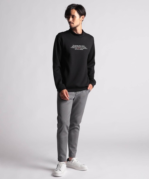 NICOLE CLUB FOR MEN（ニコルクラブフォーメン）の「【NICOLE SPORTS】ロゴプリントモックネックプルオーバー（その他トップス・メンズ・オフホワイト/パープル/キナリ/ブラック・MEDIUM/X-LARGE/LARGE）」の10枚目の写真