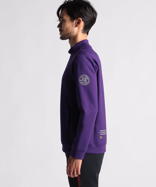 NICOLE CLUB FOR MEN（ニコルクラブフォーメン）の「【NICOLE SPORTS】ロゴプリントモックネックプルオーバー（その他トップス・メンズ・オフホワイト/パープル/キナリ/ブラック・MEDIUM/X-LARGE/LARGE）」の13枚目の写真